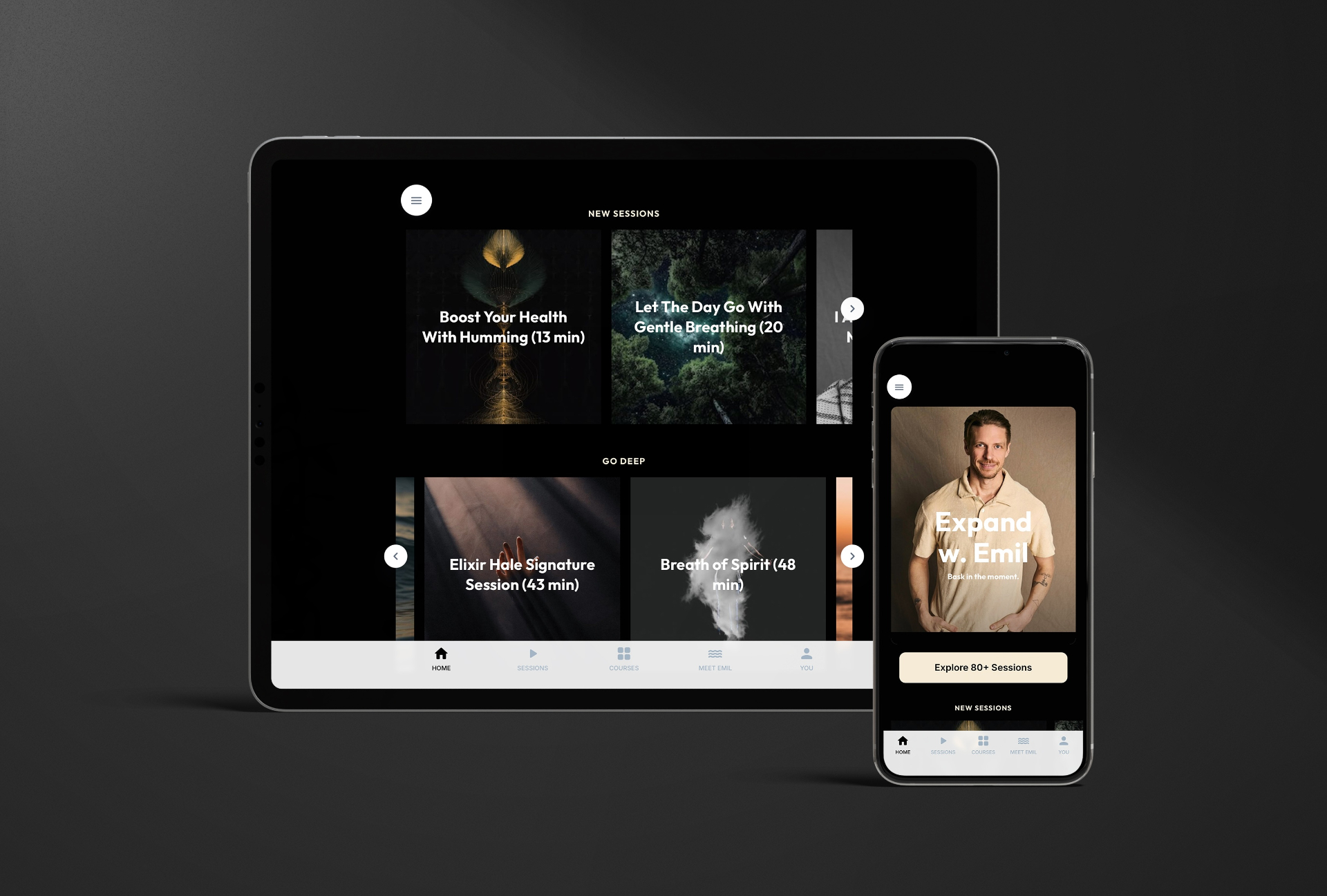 Expand w. Emil app on tablet and phone